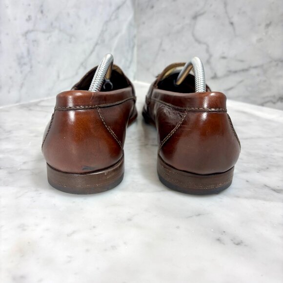 Cole Haan Men's Pinch Tassel Brown Leather Loafers Slip-On Dress Shoes Size 11 - Picture 6 of 10